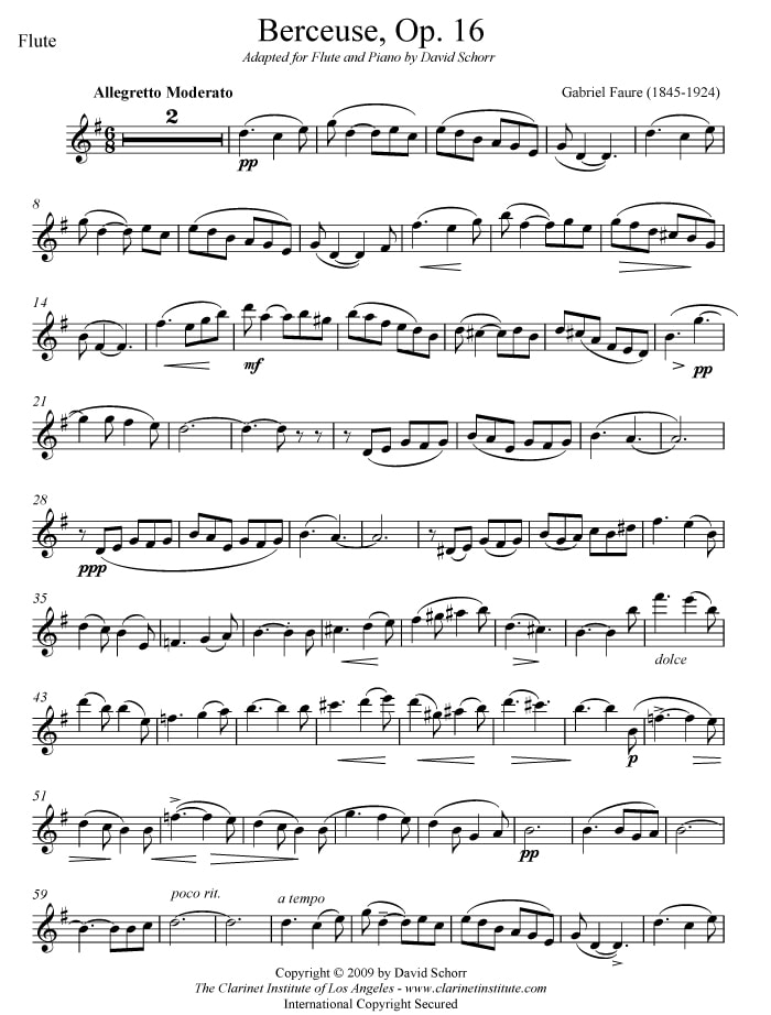 Flute Sheet Music Archive, Vol. 1